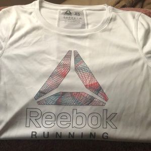 White Reebok workout t shirt